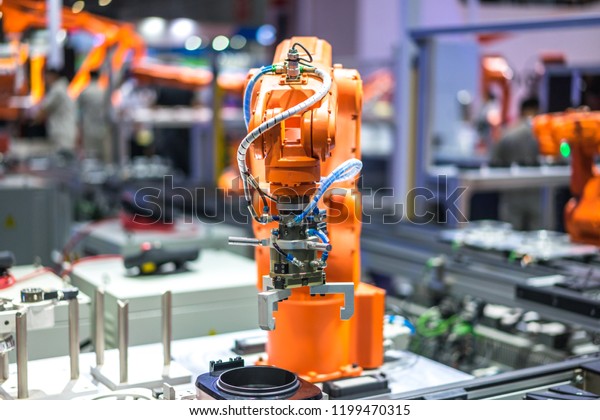 Robotic Arm Industrial Manufacture Factory Technology Stock Image