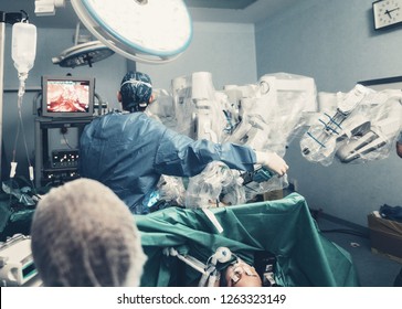 Robotic Assisted Minimally Invasive Surgery Surgical Foto Stok ...