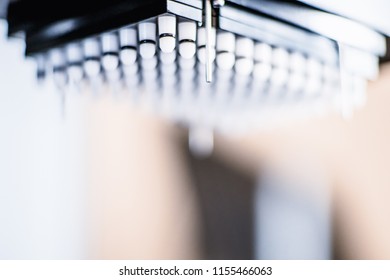 Robotic automation system. Equipment science laboratory background