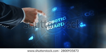 Robotic Guard security system for enterprise protection and operational safety with human hand interaction
