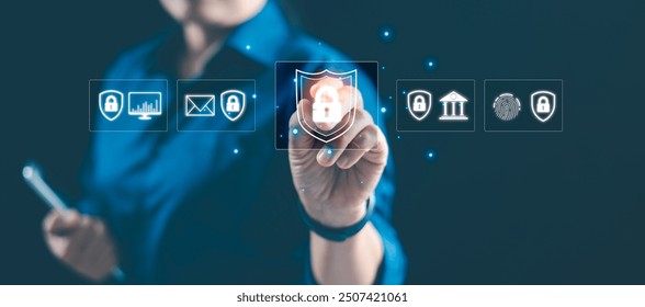 Robust cybersecurity system combines encryption, firewalls, and antivirus software to protect information and ensure privacy against malware and cyber threats. security, privacy, firewall, encryption