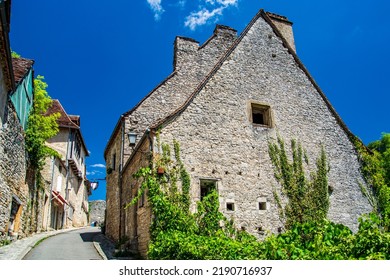 Rocamadour, Beautiful French Village On Lot Valley, Occitanie, 