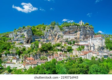 Rocamadour, Beautiful French Village On Lot Valley, Occitanie, 