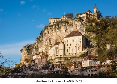 Rocamadour Village, France, Is One Of France's Most Important Tourist Destinations. Rocamadour Is A UNESCO World Heritage Site As Part Of The Pilgrim Route Of The Way Of Saint James.