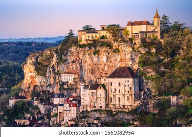 Rocamadour Village, France, Is One Of France's Most Important Tourist Destinations. Rocamadour Is A UNESCO World Heritage Site As Part Of The Pilgrim Route Of The Way Of Saint James