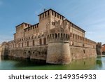Rocca Sanvitale castle in Fontanellato, Parma, Italy, on a sunny day