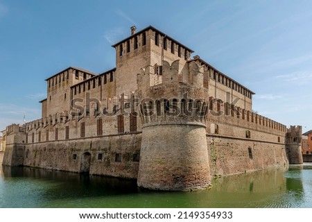 Rocca Sanvitale castle in Fontanellato, Parma, Italy, on a sunny day