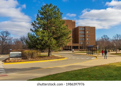 ROCHESTER, MI, USA - NOVEMBER 11: Hamlin Hall On November 11, 2020 At Oakland University In Rochester, Michigan.