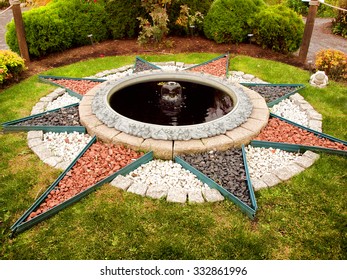 Rochester, New York, USA. October 24, 2015. The Strong National Museum Of Play. Star Shaped Outdoor Fountain