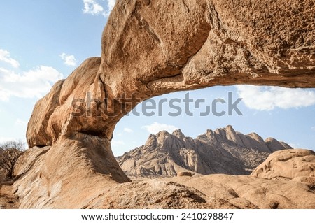 rock arch of namibia spitzkoppe inselberg