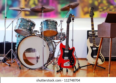 Rock Band Instruments, Best Focus On Red Guitar