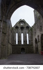 Rock of Cashel: inside cathedral ruins view Stock Photo