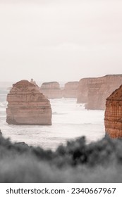 rock cliff at the great ocean road Australia - Shutterstock ID 2340667967