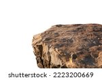 Rock cliff isolated on white background with clipping path.