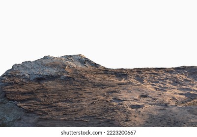 Rock cliff isolated on white background with clipping path. - Shutterstock ID 2223200667