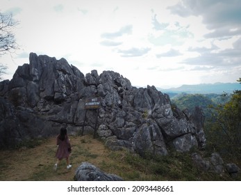 Rock Cliff, Sunset Viewpoint  At Nam Nao National Park, Thailand           