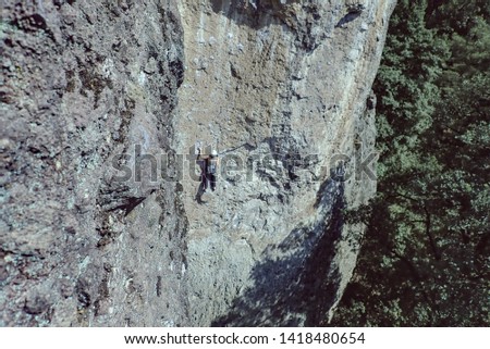 Rock climbing, climbers and gear