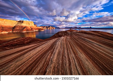 Rock Formation along the shore of Lake Powell