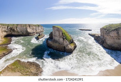 Rock Formation Call The Sharksfin In Davenport Cali Beach