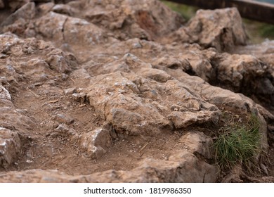 Rock Formation Close Up In The Mountains