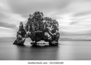  Hvítserkur Rock Formation In Iceland. 