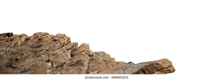 Rock formation isolated on white background