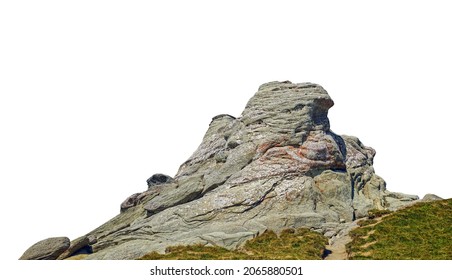 Rock Formation In Isolated On White Background