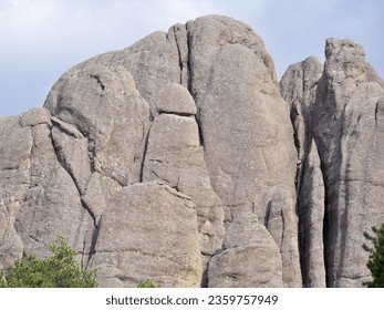 Rock formation on backside of Mt Rushmore. Locally known as the Bill Clinton Memorial