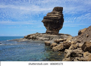 Rock formation on the sea shore, the Bonhomme of Bourail, New Caledonia, Grande Terre island, south Pacific - Powered by Shutterstock