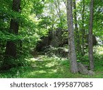 A rock formation in Powers Bluff County Park near Arpin, Wisconsin