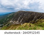 Rock formation Snezne Jamy (Snowy Pits) in Krkonose mountains on border of Poland Czech republic.