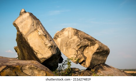 Rock formation at sunset. Teufelsmauer in the Harz mountains - Powered by Shutterstock