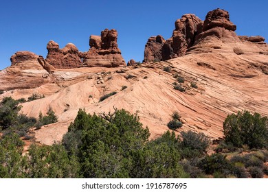 Rock Formation, Textures, Garden Of Eden, Arches National Park, Utah, USA