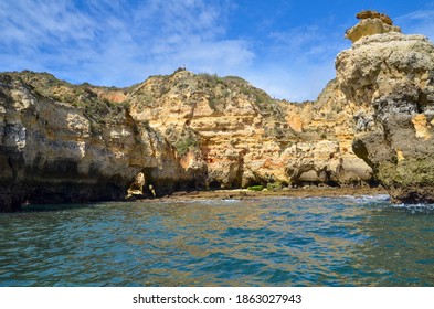 
Rock Formations In The Algarve. Elephant Rock Drinking