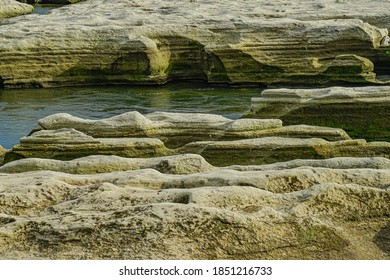 Rock Formations Band Of Tama River (Tokyo Akishima)