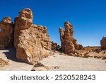 rock formations in the desert in Bolivia