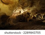 rock formations inside the stone well cave in taşkuyu tarsus mersin turkey                                