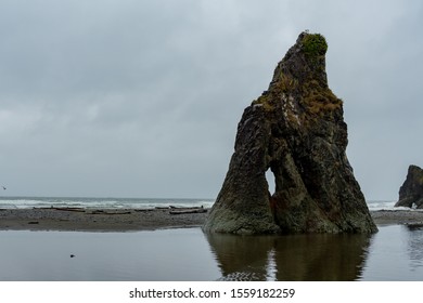 Rock Formations on Ruby Beach Along Washington Coast