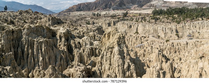 Rock formations in Valle de la Luna near La Paz, Bolivia