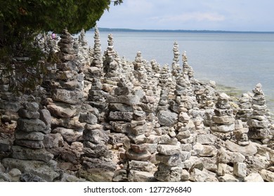 Rock Formations At Whitefish Dunes State Park, Sturgeon Bay, WI. 