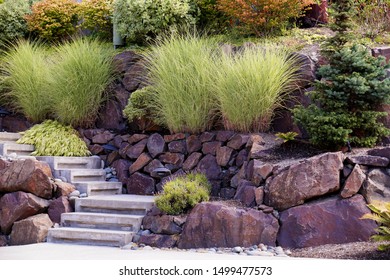  Rock Garden On The Slope. Strengthening The Escarpment At The House.