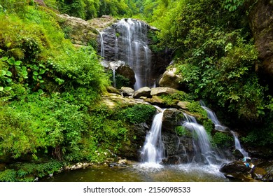Rock garden Water falls at Darjeeling, India. Picturesque scenic beauty of Darjeeling can be observed here.   - Shutterstock ID 2156098533