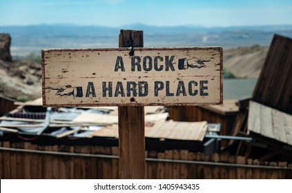 Between A Rock And A Hard Place Images Stock Photos Vectors Shutterstock