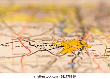 Rock Hill South Carolina Usa Area Map