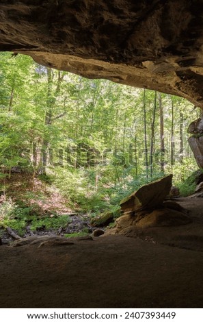 Rock House at Wayne National Forest in Ohio, USA