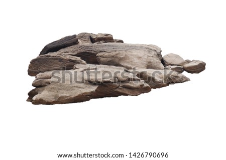 rock isolated on black background