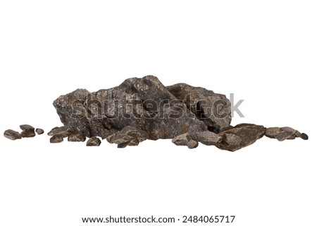 Rock and isolated transparency background