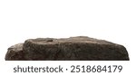 Rock Isolated white background, Stone Podium formation, Cliff Rock mountain high edge well stage stand material montage your products display, Clipping paths