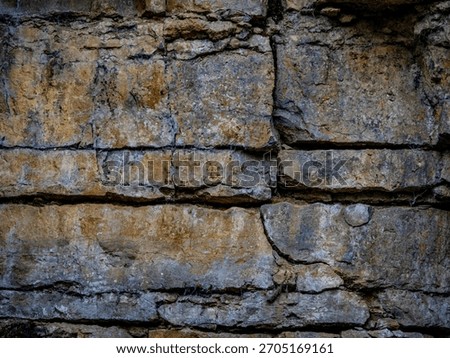 Rock layers above a cave in shell limestone