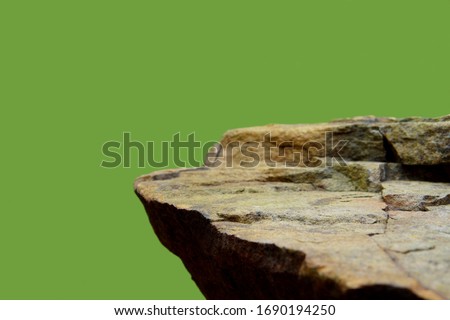 A Rock Mineral, Showing a Rough Texture to the Horizontal Ledge of the Stone Shelf.